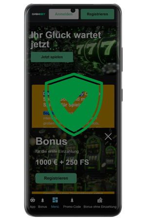 Dash Bet App nach Installation öffnen und anmelden